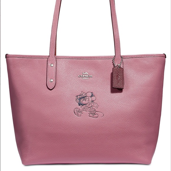Coach Handbags - RARE Minnie Motif City Tote in Pebble Leather- NWT